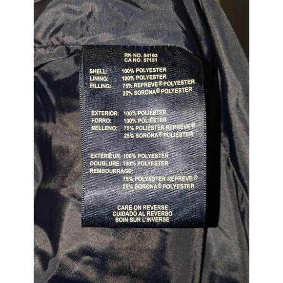 Tommy Hilfiger Womens Quilted Jacket Gold Snap Buttons Zipper Gray M - Picture 5 of 16